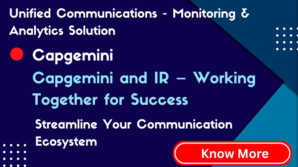 Capgemini and IR – Working Together for Success